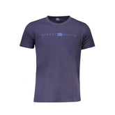 Blue Cotton Men T-Shirt
