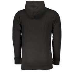 Black Cotton Men's Hooded Sweatshirt