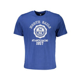 Blue Cotton Men T-Shirt