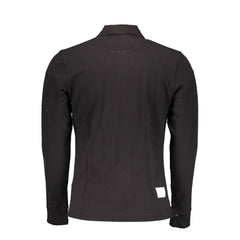 Elegant Long Sleeve Black Polo for Men