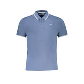 Blue Cotton Men's Polo Shirt