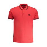 Red Cotton Mens Polo Shirt