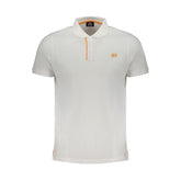 White Cotton Men Polo Shirt