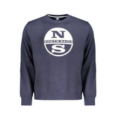 Blue Cotton Men Sweatshirt