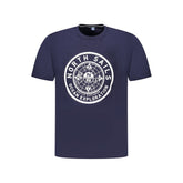 Blue Cotton Men's T-Shirt
