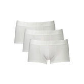 White Polyester Men's Boxer Briefs Trio Pack