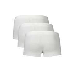White Polyester Men's Boxer Briefs Trio Pack