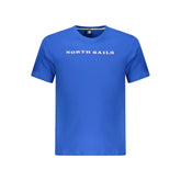 Blue Cotton Men T-Shirt