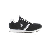 Black Polyester Men's Sneaker