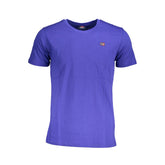 Blue Cotton Men's T-Shirt