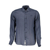 Blu Linen Men Shirt