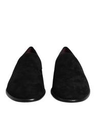 Black Suede Slip On Loafers Formal Shoes
