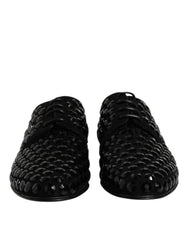 Black Suede Strass Derby Formal Shoes