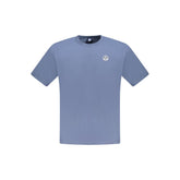 Blue Cotton Men T-Shirt