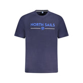 Blue Cotton Men T-Shirt