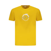 Yellow Cotton Men T-Shirt