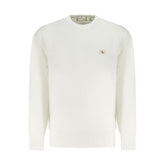 White Cotton Men Sweatshirt