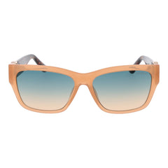 Beige Stainless Steel Sunglasses