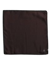 Brown DG Crown Silk Square Men Foulard Scarf