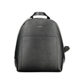 Black Polyurethane Women Backpack