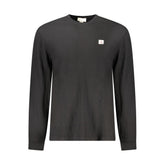 Black Cotton Men's Long Sleeve Shirt