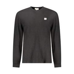 Black Cotton Men's Long Sleeve Shirt