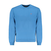 Blue Cotton Men Sweater