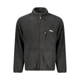 Black Polyester Men Jacket