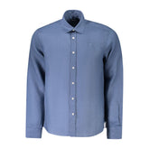 Blue Linen Men's Shirt