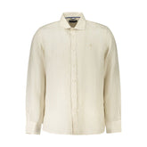 Beige Linen Men Shirt