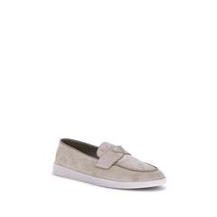 Beige Rubber Slip-On Loafers