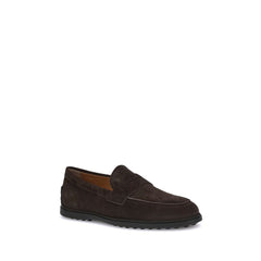 Brown Calf Leather Bos Taurus Slip-On Loafers