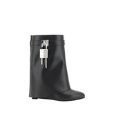 Black Calf Leather Bos Taurus Ankle Boots