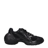 Black Fabric Athletic Sneakers