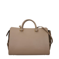 Beige Leather Handbag