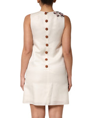 Multicolor Crystal Embellished A-line Mini Dress