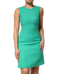 Green Sleeveless Bodycon A-line Mini Dress