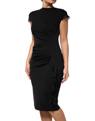 Black Bodycon Short Sleeves Dress