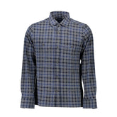 Blu Cotton Mens Shirt