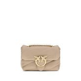 Beige Calf Leather Bos Taurus Shoulder Bag