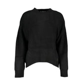 Black Acrylic Women's Turtleneck Sweater