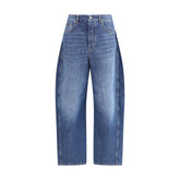 Blue Cotton Relaxed Fit Jeans