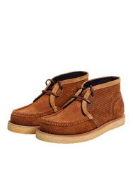 Brown Suede Nubuck Leather Desert Ankle Boots Shoes