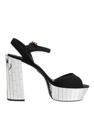 black crystal ankle strap keira sandal shoes