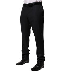 Black Wool Men Formal Dress Trouser Pants