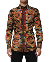 GOLD Cotton Tiger Carretto Long Sleeve Shirt