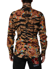 GOLD Cotton Tiger Carretto Long Sleeve Shirt