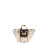 Beige Raffia Shoulder Bag