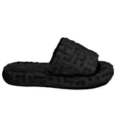 Black Cotton Sandal
