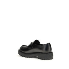 Black Calf Leather Bos Taurus Slip-On Loafers